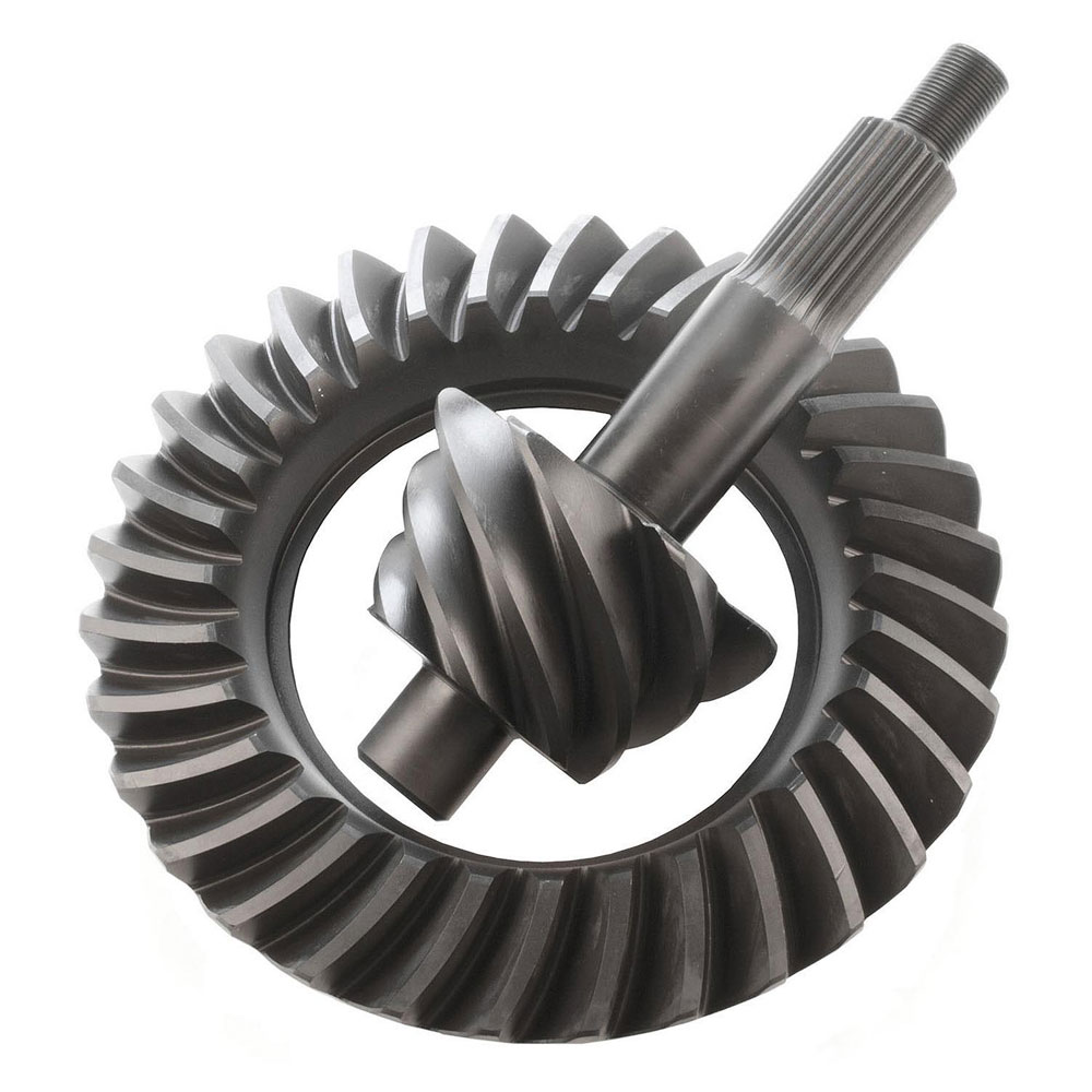 Motive Gear Differential Ring and Pinion F9-456A; A-Line 4.56 Ford 9 in. Drop Out for 1966 to 1976 Ford, Lincoln, Mercury Bronco (66 to 86), E100 Econoline (69 to 83), E100 Econoline Club Wagon (75 to 83), E to 150 Econoline (75 to 86), E to 150 Econoline Club Wagon (75 to 86), E to 200 Econoline (69 to 74), F100 (75 to 83), F to 150 (75 to 86), Fairlane (57 to 70), Galaxie (59 to 67), Galaxie 500 (62 to 74), Gran Torino (72 to 76), Granada (75 to 80), LTD (65 to 79), LTD II (77 to 79), Maverick (70 to 77), Mustang (65 to 73), Ranchero (57 to 79), Thunderbird (55 to 79), Torino (68 to 76), Continental (58 to 79), Mark III (68 to 71), Versailles (77 to 80), Comet (64 to 77), Cougar (67 to 79), Grand Marquis (75 to 78), Marauder (63 to 70), Marquis (67 to 78), Montego (68 to 76)