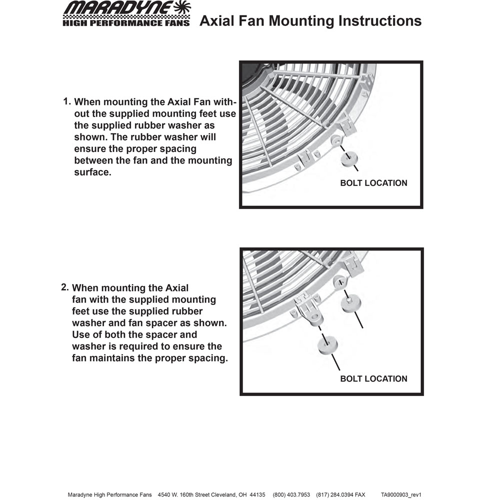 Maradyne Electric Fan M123K; Champion Low Profile 1155 CFM Electric 12.000 in. S Blade 