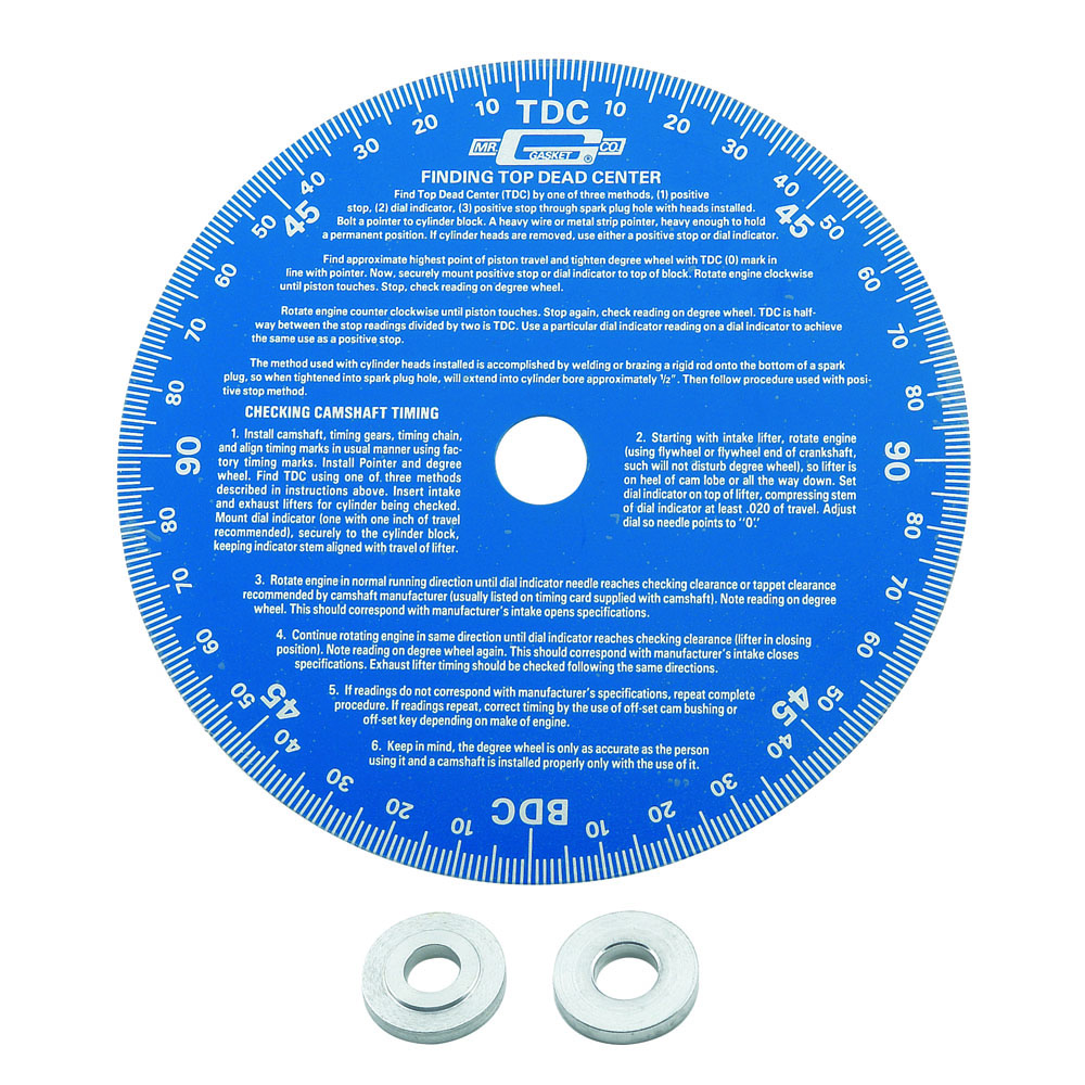 Mr Gasket Camshaft Degree Wheel 1570; 7 in. Cam Degree Wheel 7.000 in. Blue Aluminum 