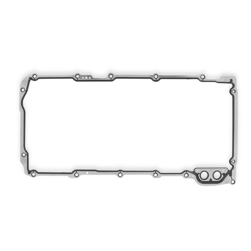 Mr Gasket Oil Pan Gasket 6665G; 1-Piece Rubber, Steel for GM LS 