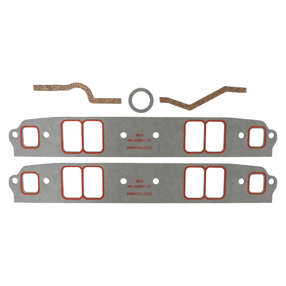 Mr Gasket Intake Manifold Gaskets 5812; Ultra Seal Composite with Silicone Beading for Chevy 262 to 400 