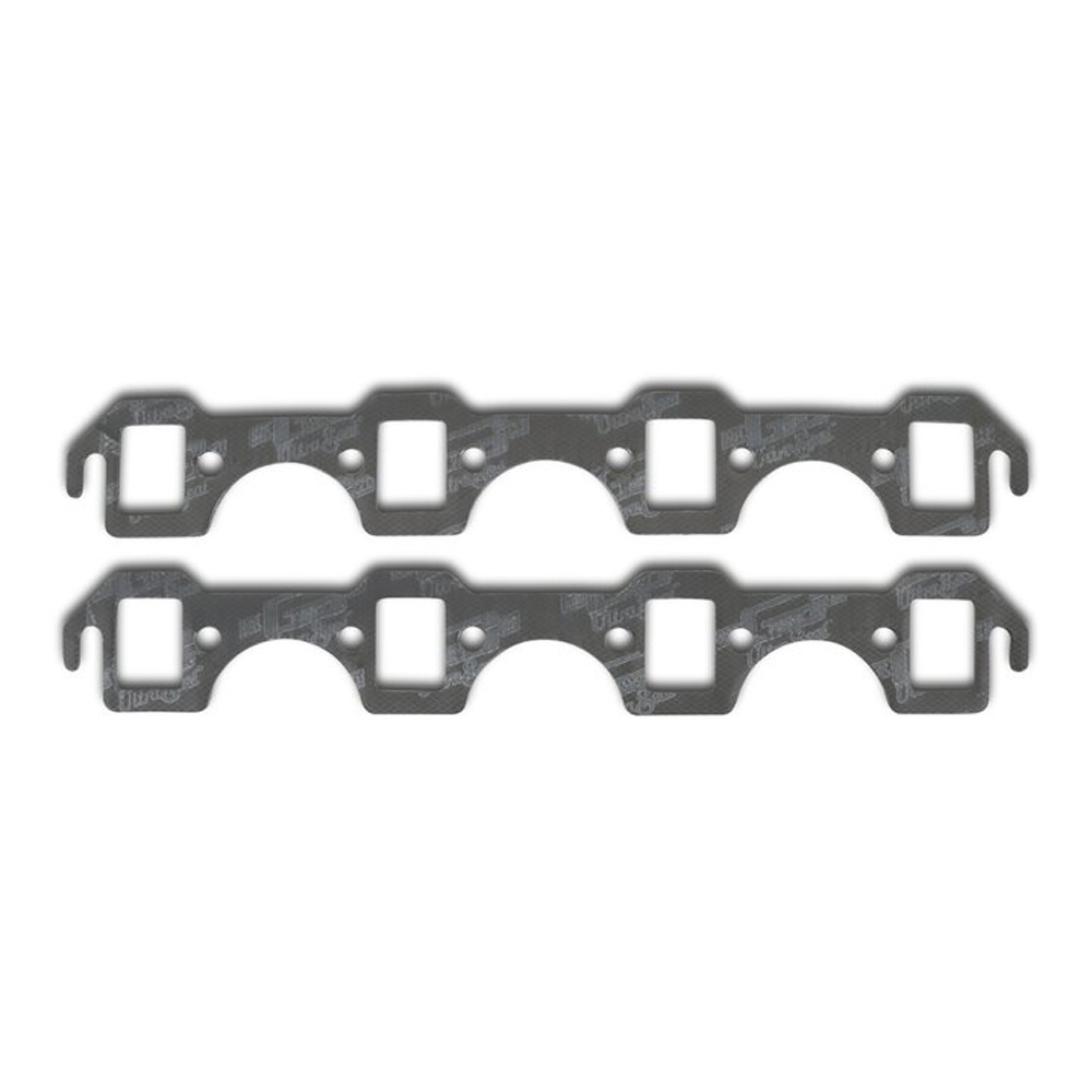 Mr Gasket Header Gaskets 5930; Ultra Seal Rectangular 1.480 in. 1.120 in. Steel Core Graphite for Ford 221 to 351W 