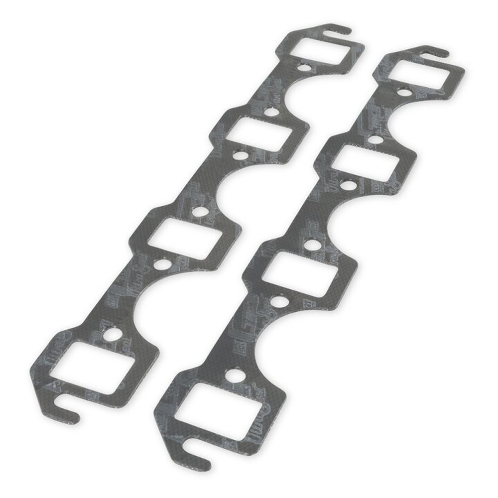 Mr Gasket Header Gaskets 5930; Ultra Seal Rectangular 1.480 in. 1.120 in. Steel Core Graphite for Ford 221 to 351W 