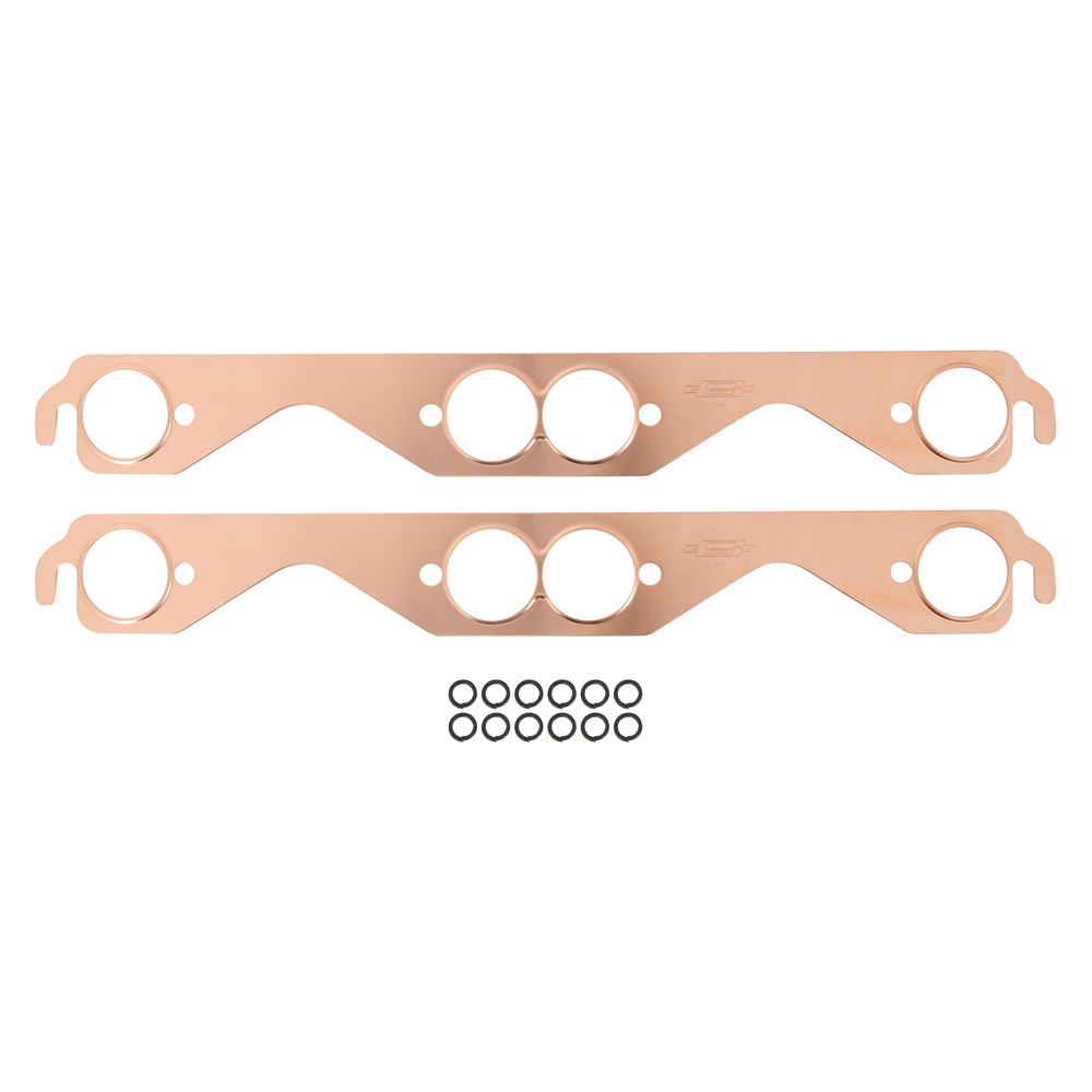 Mr Gasket Header Gaskets 7152G; Copper Seal Round 1.630 in. 1.630 in. Copper for Chevy 262 to 400 
