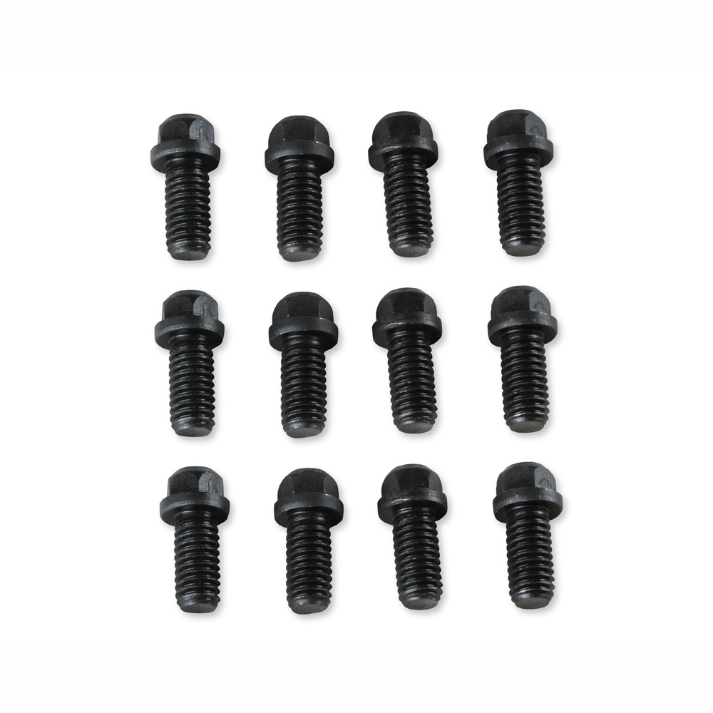 Mr Gasket Exhaust Header Bolt 915; 3/8 in.-16 Black Steel Hex 