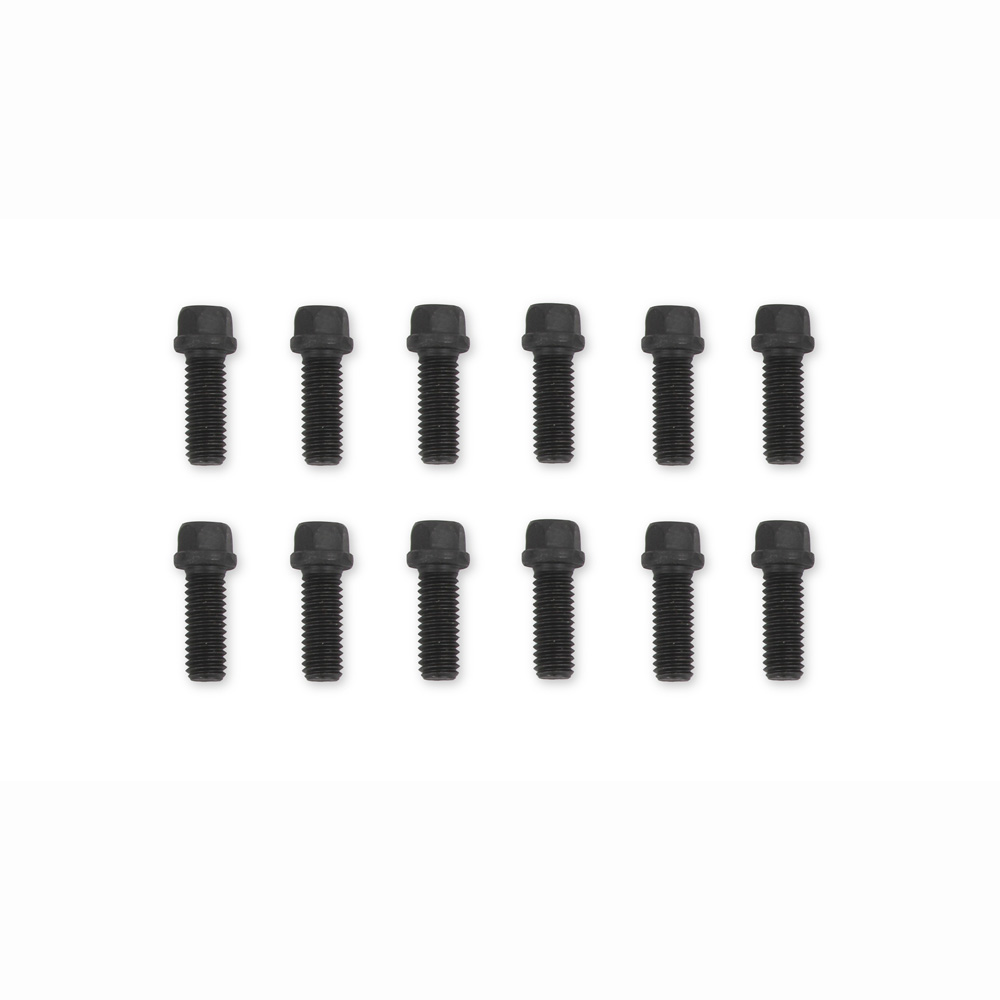 Mr Gasket Exhaust Header Bolt Kit 917; 3/8 in.-16 Black Steel Hex for Chevy, Chrysler, Pontiac, Oldsmobile 262 to 400, 383 to 440, 326 to 455, 330 to 455 