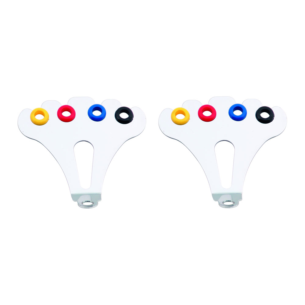 Mr Gasket Spark Plug Wire Holder 9751; 8.000 mm Bolt to Valve Cover Chrome, Black Steel, Rubber 