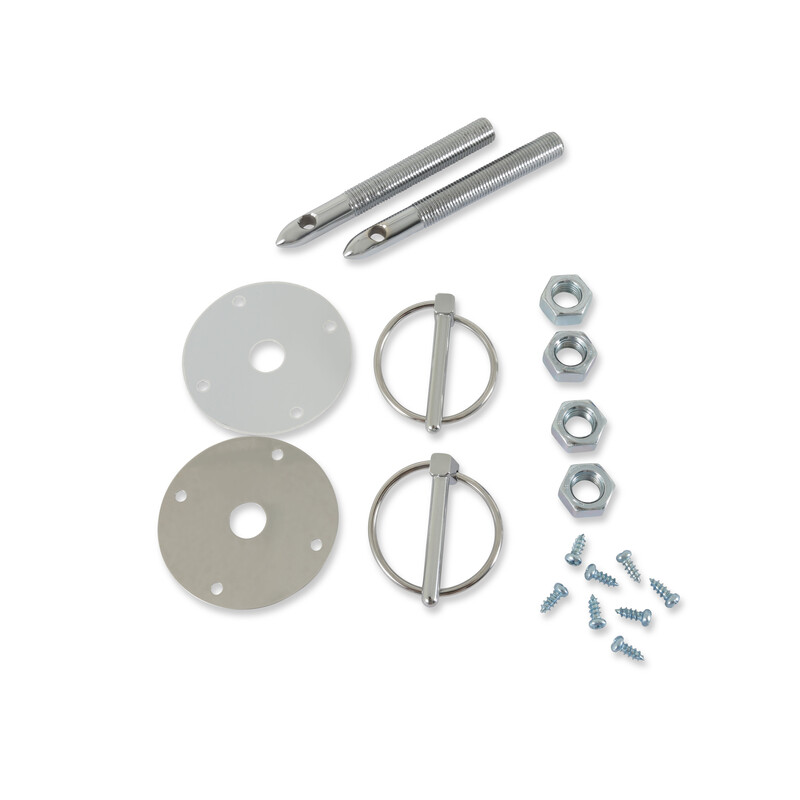 Mr Gasket Hood Pin 1017; Chrome Hood Pins Chrome Steel Torsion 