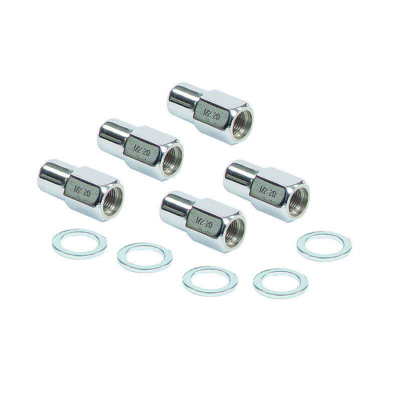 Photo for Mr Gasket Wheel Lug Nut 4301G; Open End Shanked Lug Nut 1/2 in. -20 Chrome Open Hex Shank, 0.750 in.