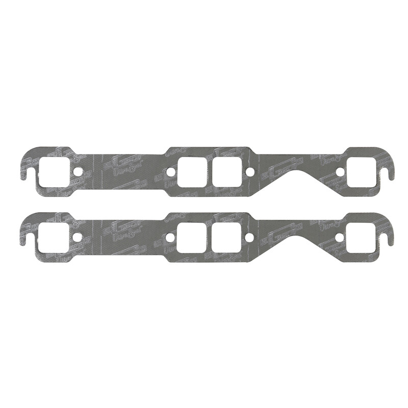 Mr Gasket Header Gaskets 5900; Ultra Seal Square 1.480 in. 1.450 in. Steel Core Graphite for Chevy 262 to 400 