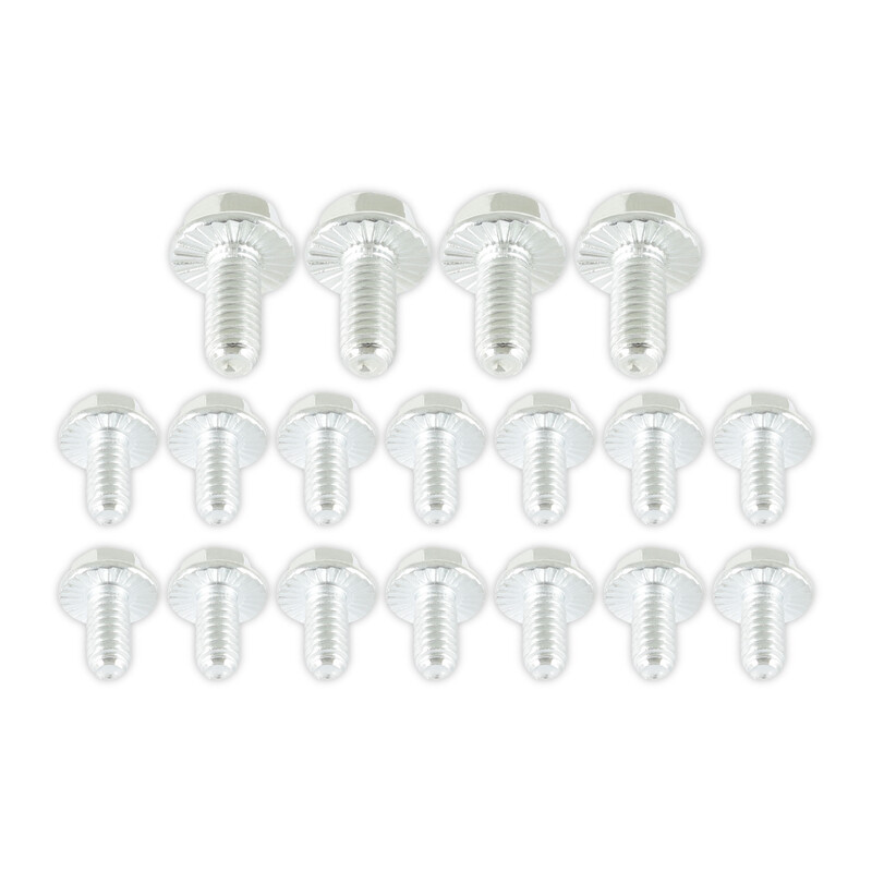 Mr Gasket Oil Pan Bolts 6085MRG; Self Locking Bolts Hex Bolt Zinc Plated Steel for Chevy, Oldsmobile 262 to 400, 350 to 455 