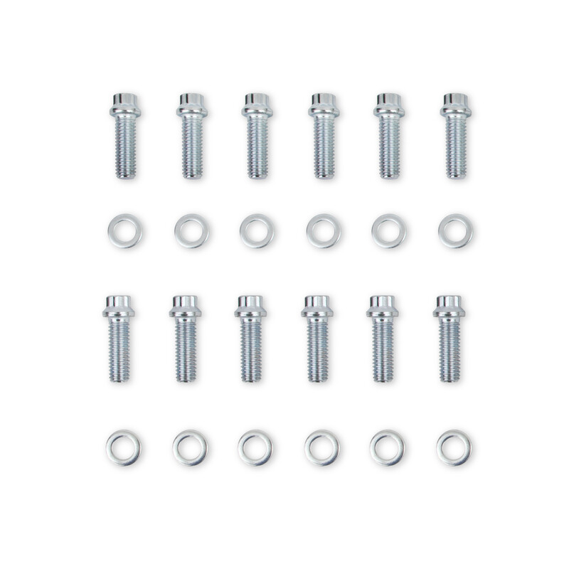 Mr Gasket Intake Manifold Bolts 6091; Zinc Plated 12-Point Steel for Chevy, Chrysler, AMC 262 to 400, 273 to 440, 290 to 401 