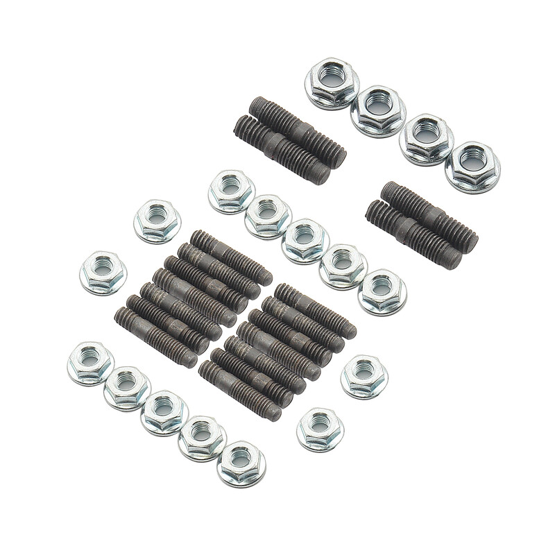 Photo for Mr Gasket Oil Pan Stud Kit 6315; Hex Stud Black Oxide, Cadmium Plated Steel for Chevy 262 to 400