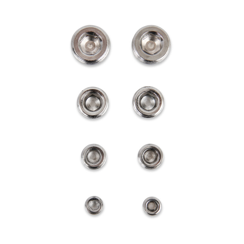 Mr Gasket Pipe Fitting 6352G; Pipe Plug Assortment Plug Chrome 1/8 in. NPT Male, 1/4 in. NPT Male, 3/8 in. NPT Male, 1/2 in. NPT Male 