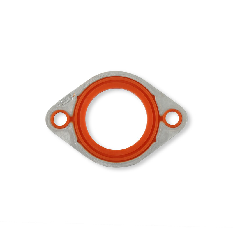 Mr Gasket Water Neck Gasket 738G; 0.200 in. Molded Rubber with Aluminum Carrier for Chevy 262 to 400, 396 to 454 
