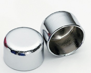 Mr Gasket Bolt Cap Kit 8903; Chrome Bolt Caps Chrome Steel 1/2 in. 
