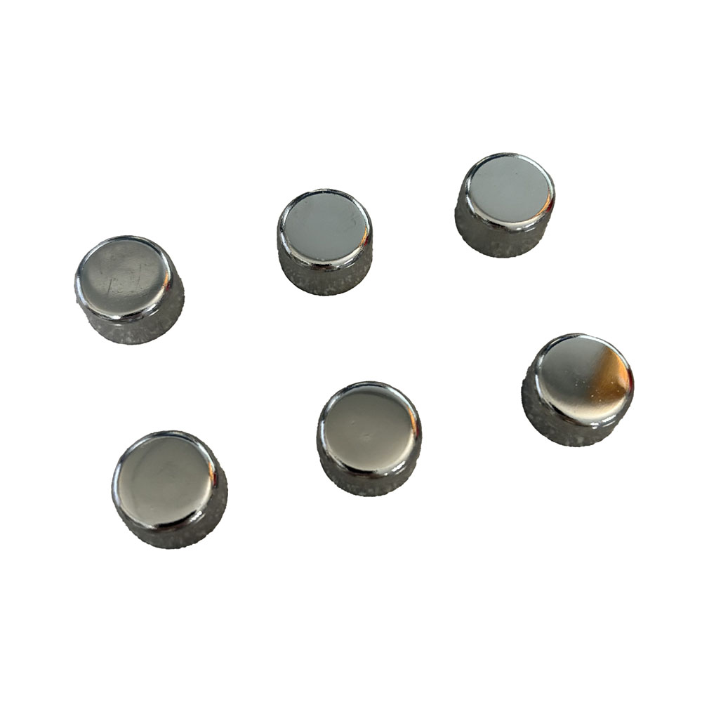 Mr Gasket Bolt Cap Kit 8906; Chrome Bolt Caps Chrome Steel 9/16 in. 