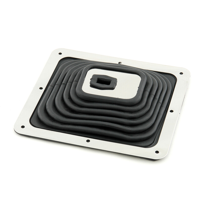 Photo for Mr Gasket Transmission Shift Boot 9649; Large Shifter Boot Rectangular Black Rubber