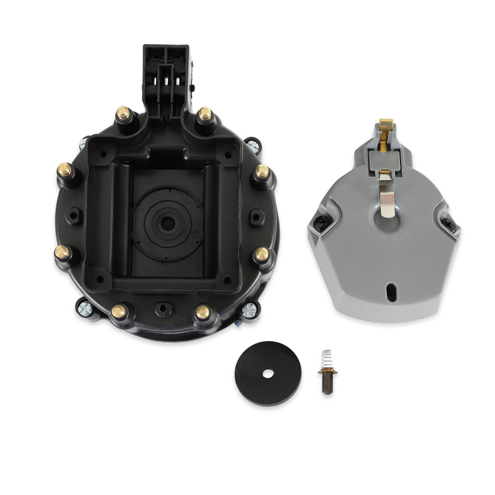 MSD Distributor Cap and Rotor Kit 5501; Street Fire HEI, Male Black for GM V8 