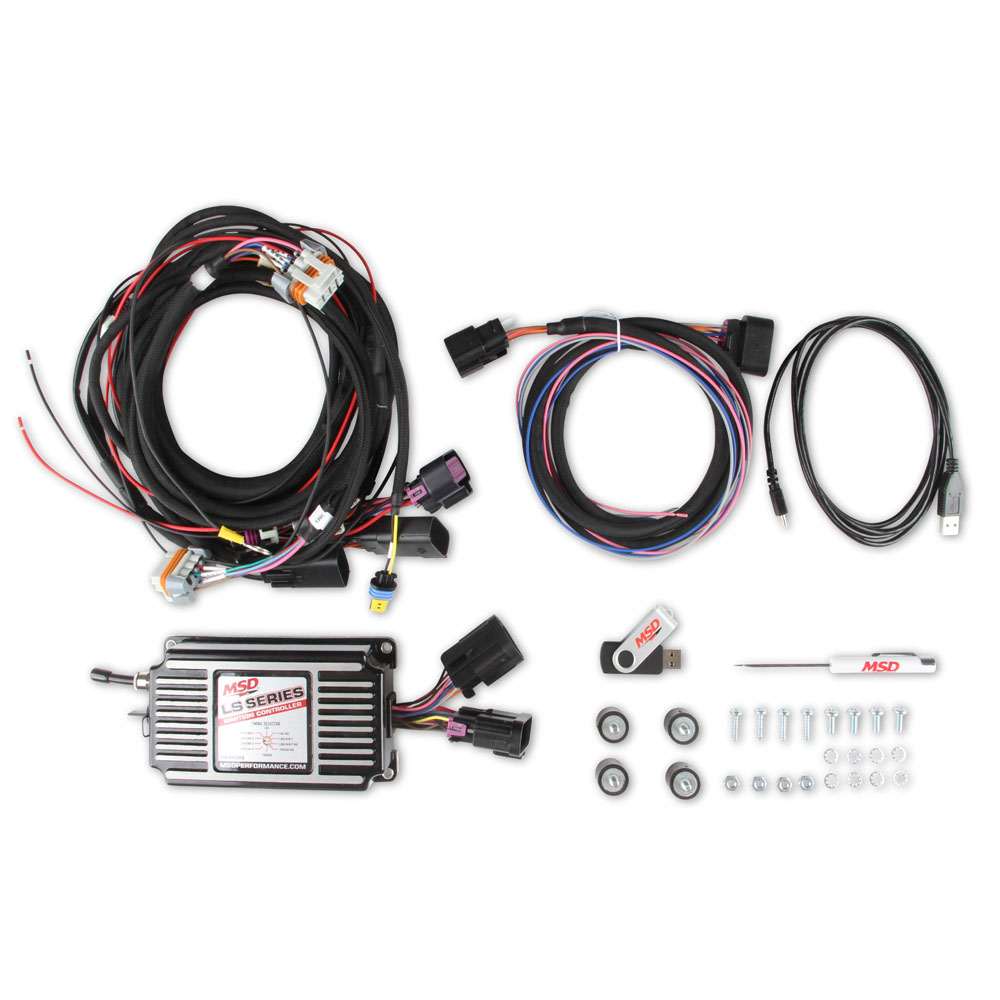 MSD Ignition Control Box 60143; MSD LS Ignition Control Black Powdercoat Aluminum for GM LS 