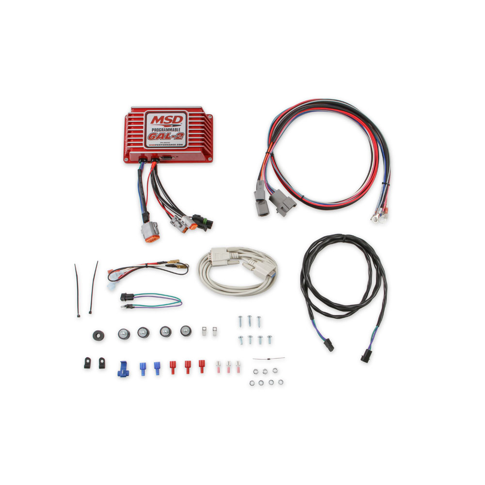 MSD Ignition Control Box 6530; Programmable 6AL2 Digital 135 mJ Red Powdercoat Aluminum 