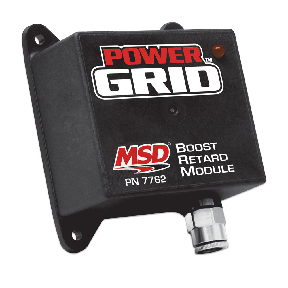 MSD Ignition Control Box 7762; Power Grid Boost Retard Module Digital Black Plastic 