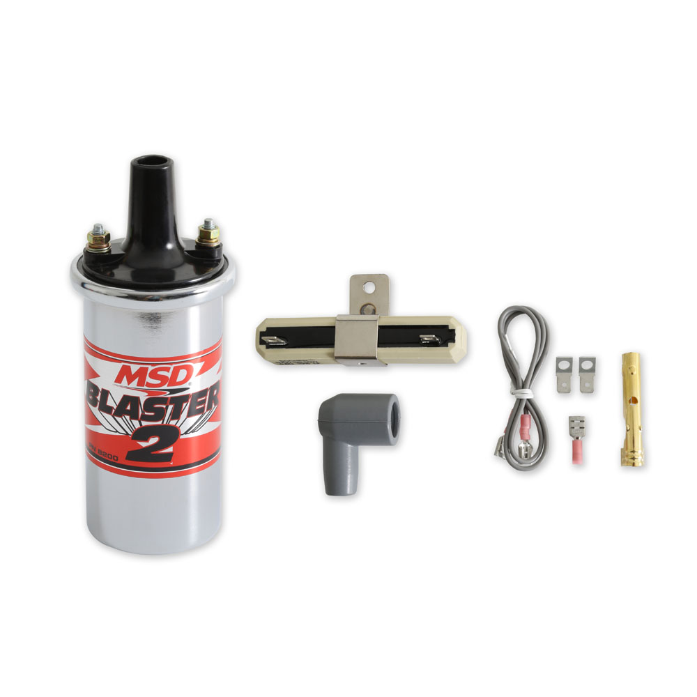 MSD Ignition Coil 8200MSD; Blaster 2 Chrome 45000 Volt Canister Socket 