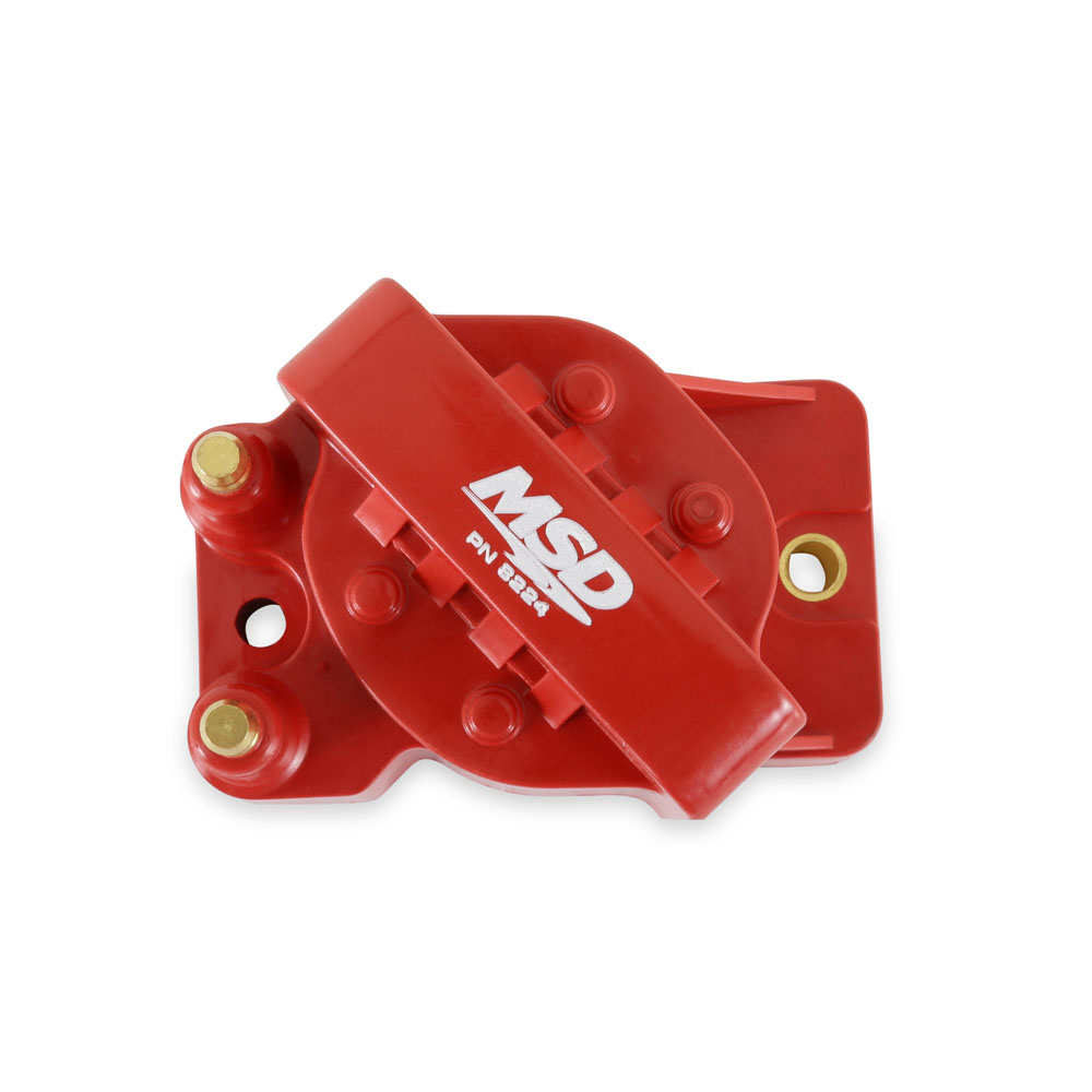 MSD Ignition Coil 8224; Blaster Red 40000 Volt Coil Pack HEI, Male 