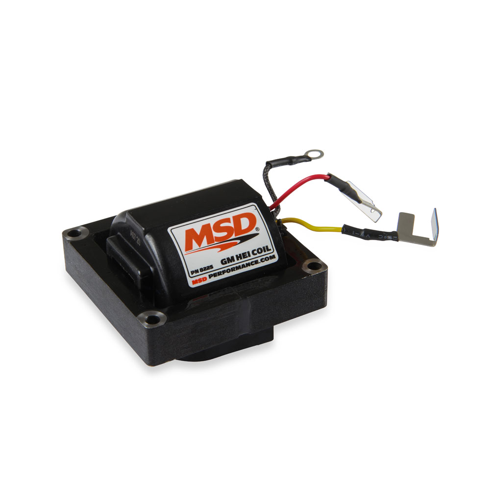 MSD Ignition Coil 8225; Blaster HEI Coil Black 42000 Volt In Cap for 1974 to 1995 GM 