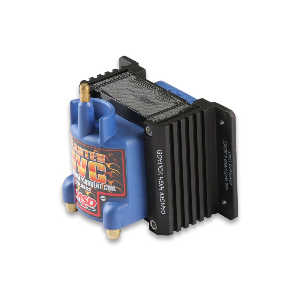 MSD Ignition Coil 8252; Blaster HVC Blue 42000 Volt E Core HEI, Male 