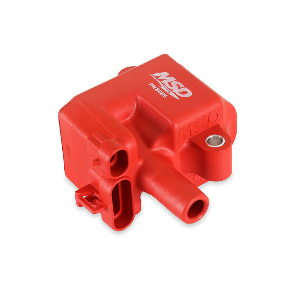 MSD Ignition Coils 82858; Multiple Spark Coil Red 44000 Volt Coil Pack Points, Socket for Chevy LS 