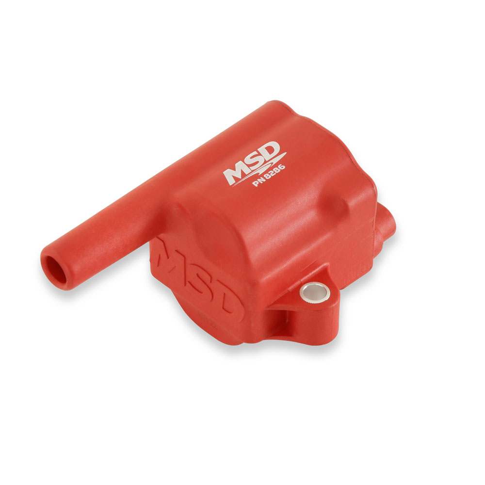 MSD Ignition Coils 82868; Red 44000 Volt Coil Pack Points, Socket for Chevy Truck LQ 