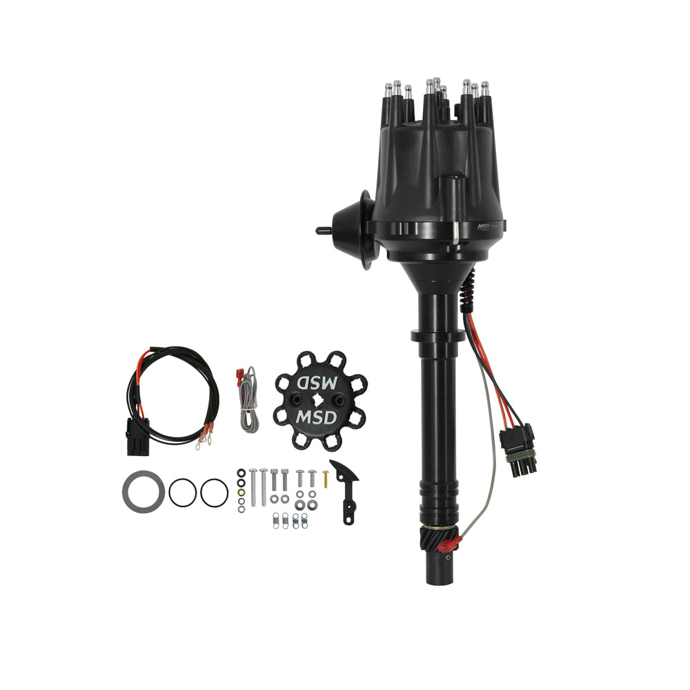 MSD Distributor 83603; Pro Billet Ready To Run Vacuum, Mechanical Magnetic for Chevy 262 to 400, 396 to 454 