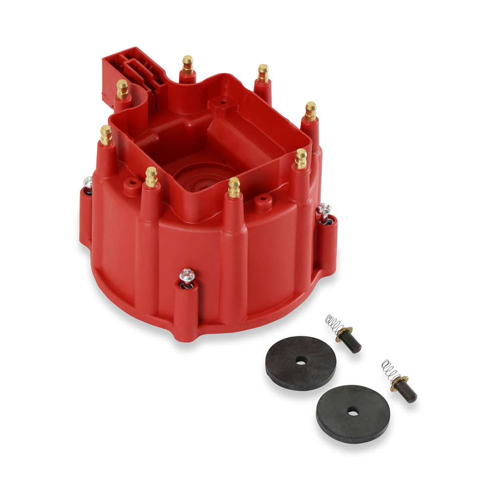 MSD Distributor Cap 8411; Red HEI/Male for GM V8 