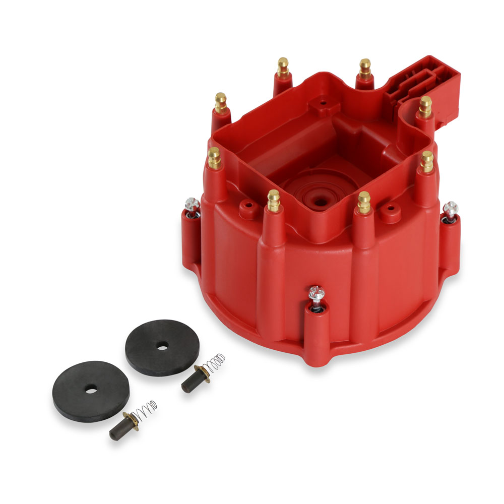 MSD Distributor Cap 8411; Red HEI/Male for GM V8 