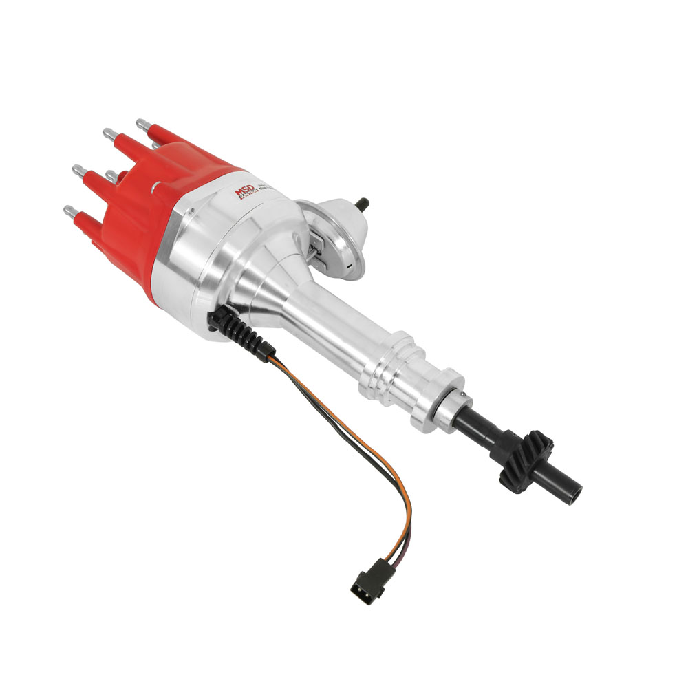 MSD Distributor 8477; Pro Billet Vacuum, Mechanical Magnetic for Ford 351C, 351M, 400, 429, 460 