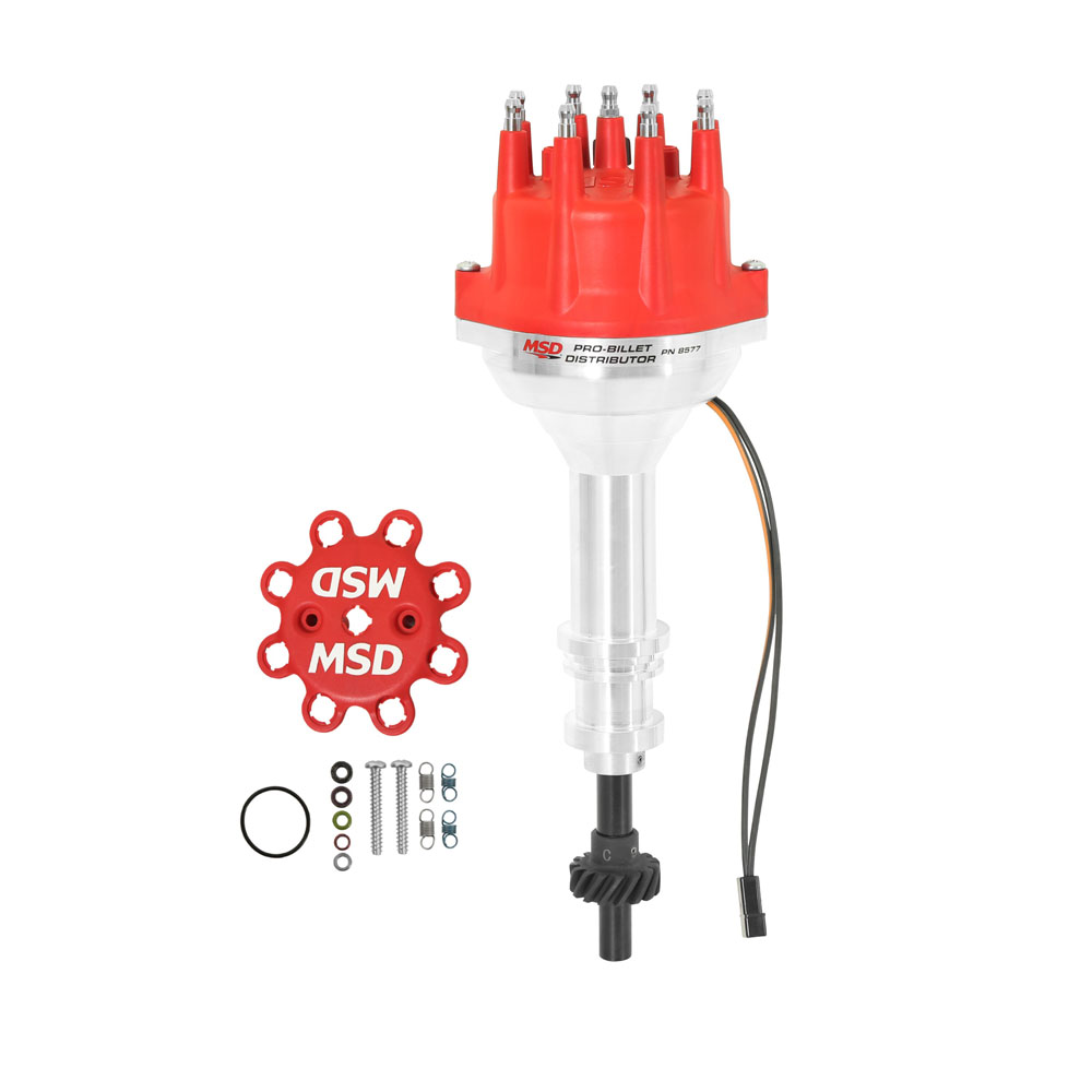 MSD Distributor 8577; Pro Billet Mechanical Magnetic for Ford 351C, 351M, 400, 429, 460 
