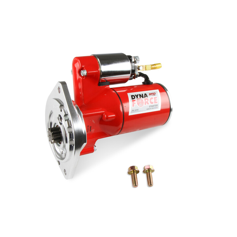 MSD Starter 5090; DynaForce Red 157, 164 Tooth 3 HP Mini Hitachi 2 Bolt for Ford 289 to 351W 