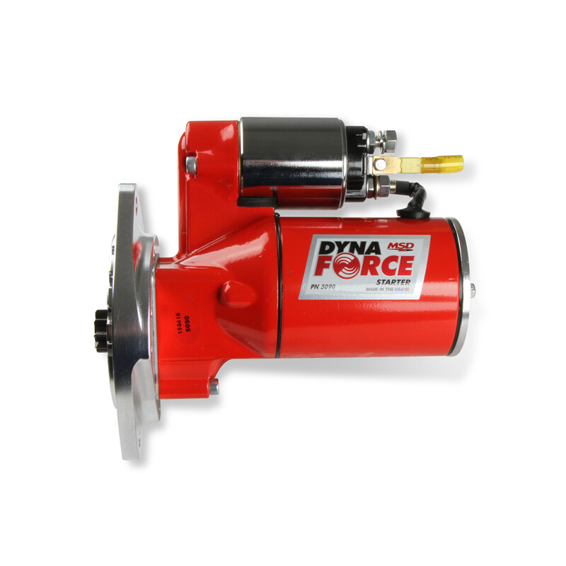 MSD Starter 5090; DynaForce Red 157, 164 Tooth 3 HP Mini Hitachi 2 Bolt for Ford 289 to 351W 