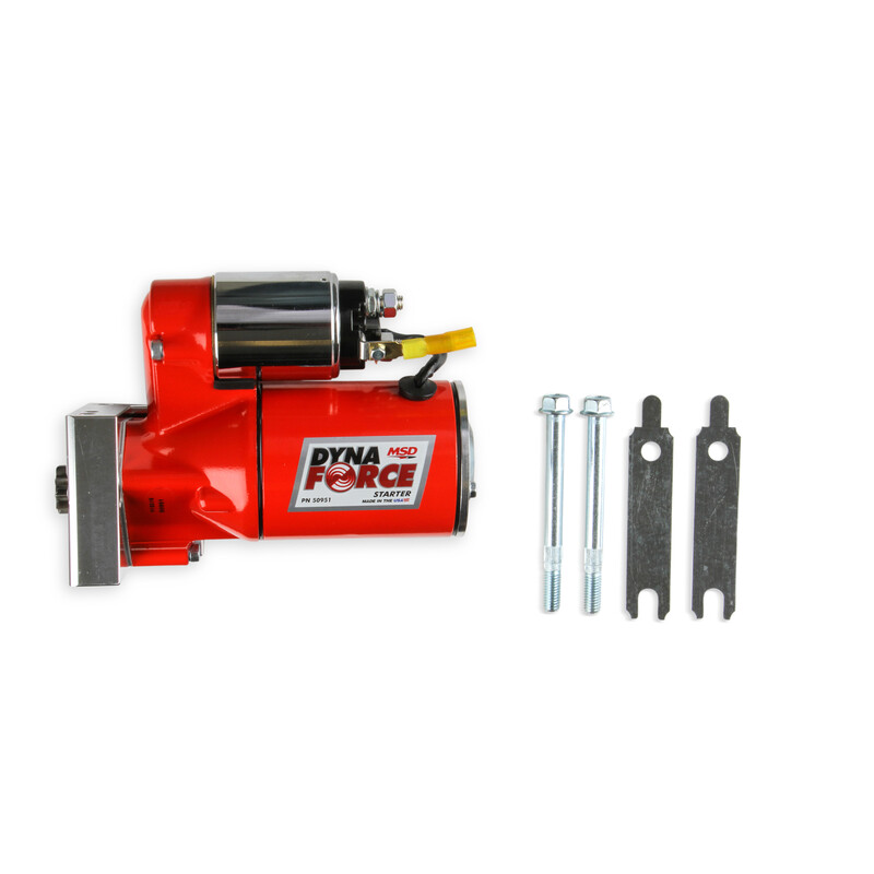 MSD Starter 50951; DynaForce Red 168 Tooth 3.40 HP Hitachi Staggered for Chevy 262 to 400, 396 to 454 
