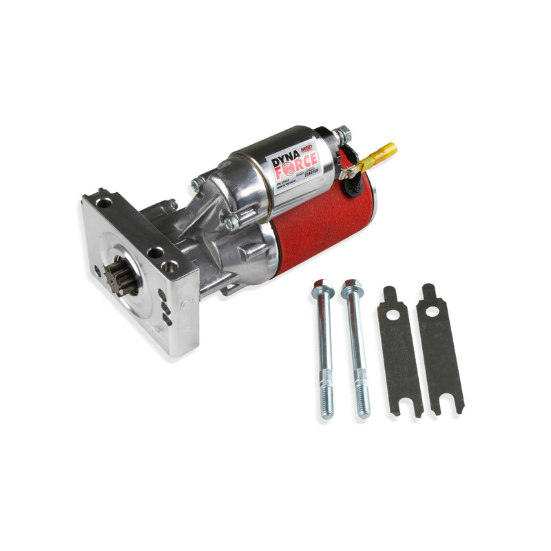 MSD Starter 50952; DynaForce High Speed Red 153, 168 Tooth 3 HP Hitachi 2 Bolt for Chevy 262 to 400, 396 to 454 
