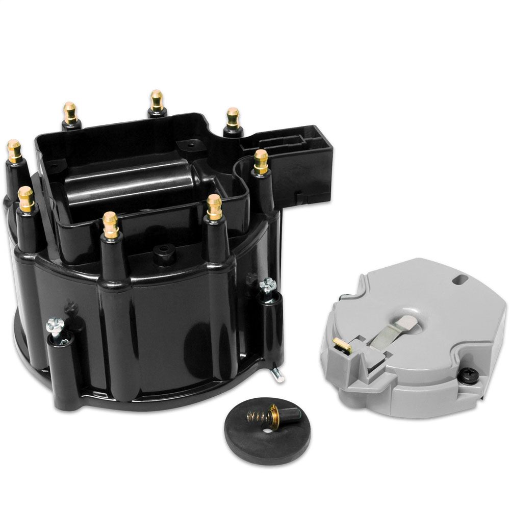 MSD Distributor Cap and Rotor Kit 5501; Street Fire HEI, Male Black for GM V8 