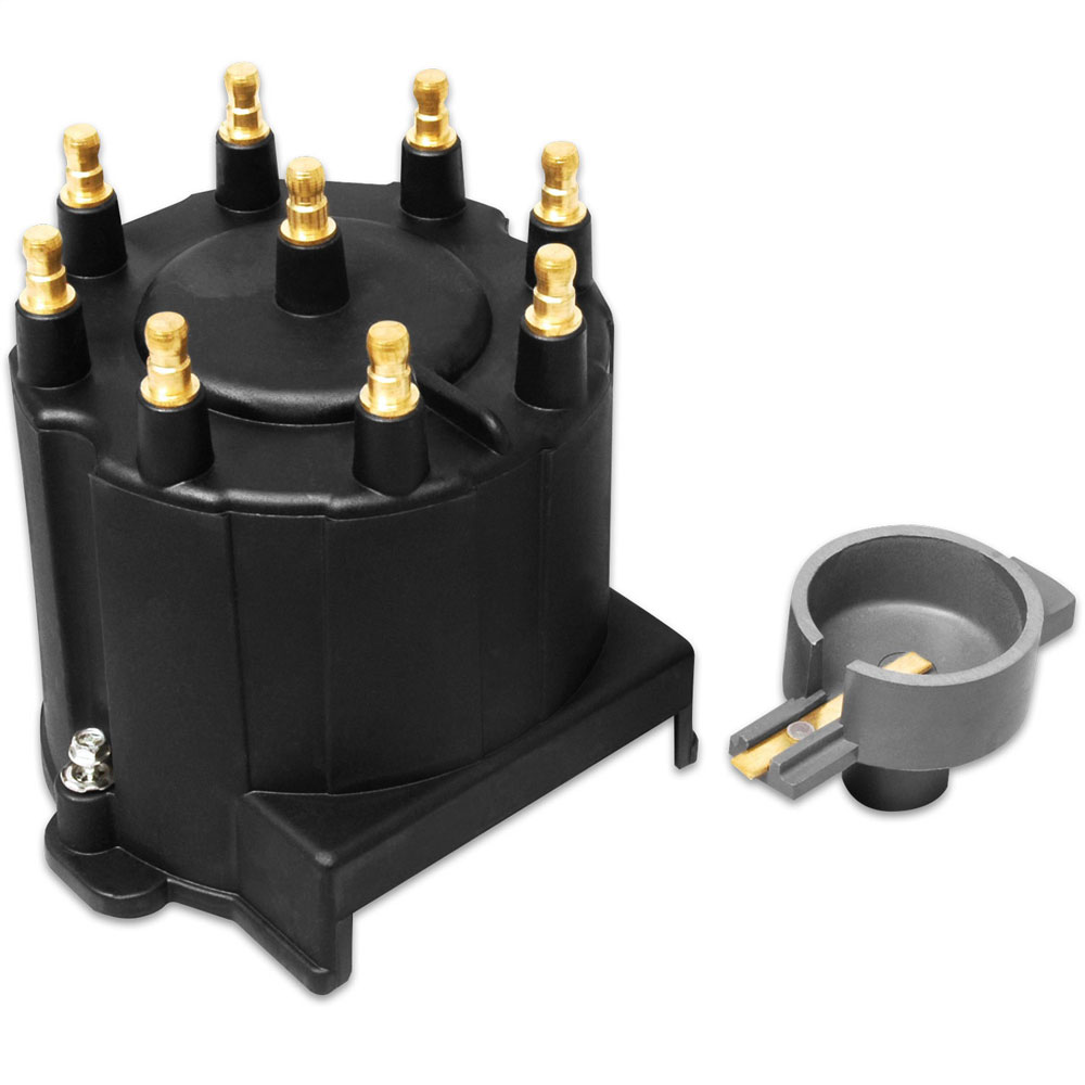 Photo for MSD Distributor Cap and Rotor Kit 5502; Street Fire HEI, Male Black for 1987 to 1995 Chevy V8