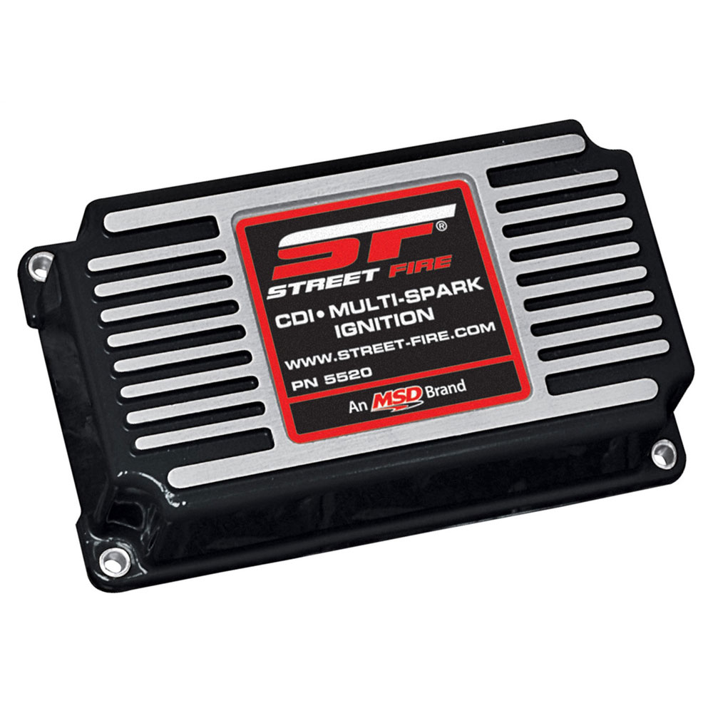 MSD Ignition Control Box 5520; Street Fire CD Ignition 95 mJ Black Aluminum 