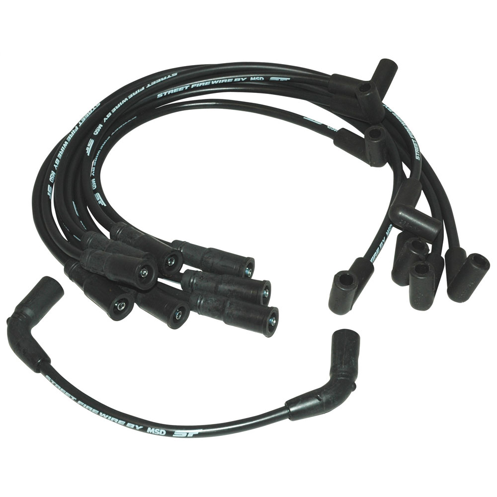 Photo for MSD Spark Plug Wire Set 5577; Street Fire 8.000 mm Black Spiral Core OE OE for 1996 to 2004 Chevy 4.3L