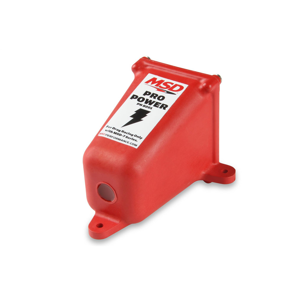 MSD Ignition Coil 8201; Pro Power Red 55000 Volt Canister, Triangular HEI, Male 