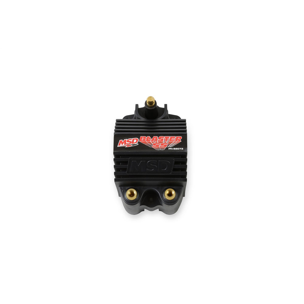 MSD Ignition Coil 82073; Blaster SS Black 40000 Volt E Core HEI, Male 