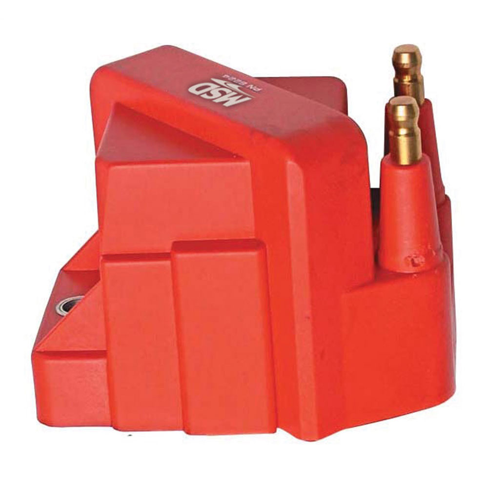 MSD Ignition Coil 8224; Blaster Red 40000 Volt Coil Pack HEI, Male 