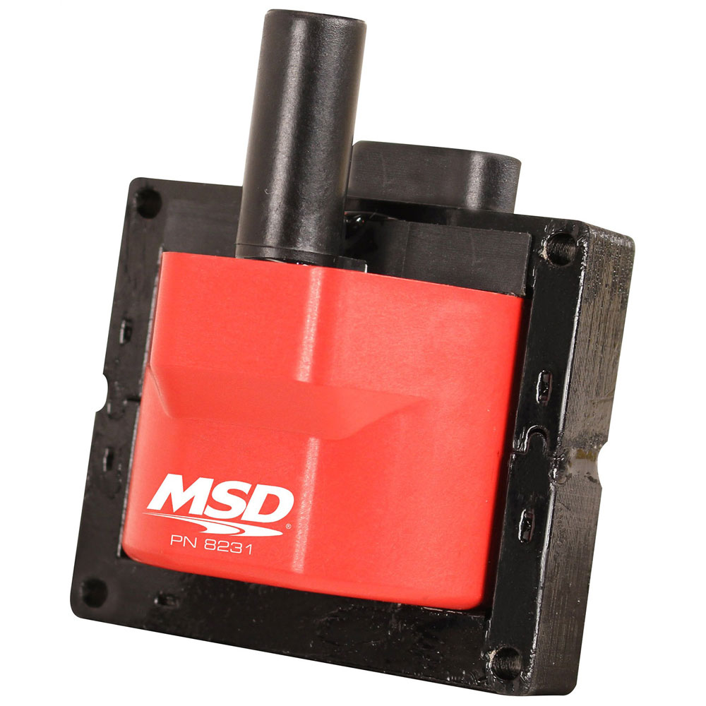 MSD Ignition Coil 8231; Blaster Black 40000 Volt E Core Points, Socket for 1996 to 1999 GM 