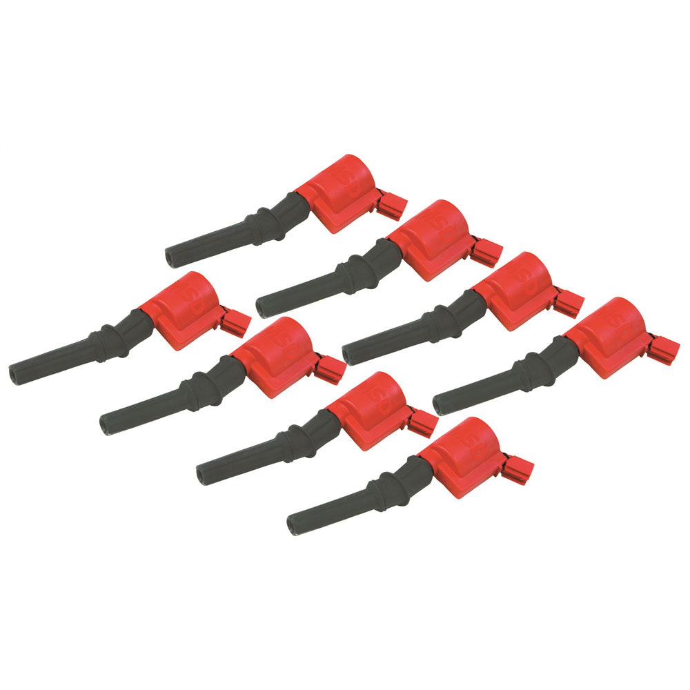 MSD Ignition Coil 82428; Blaster Coil On Plug Red 33000 Volt Coil Pack Coil On Plug for 1997 to 2014 Ford, Lincoln 4.6L, 5.4L MOD 2V 